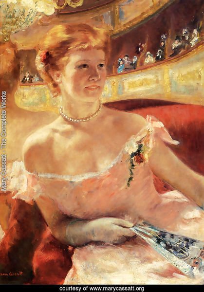 Woman With A Pearl Necklace In A Loge