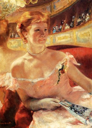 Mary Cassatt - Woman With A Pearl Necklace In A Loge