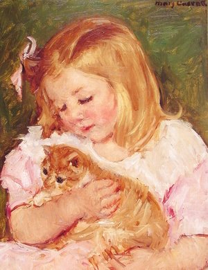 Mary Cassatt - Sara Holding A Cat