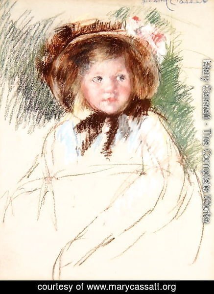Sara in dark Bonnet Tied under her Chin, c.1901
