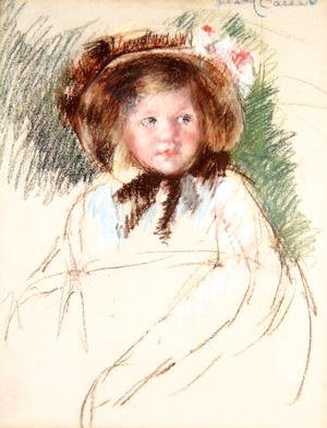 Sara in dark Bonnet Tied under her Chin, c.1901