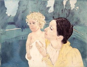 Mother and Child before a Pool, c.1898