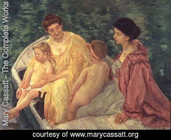 Mary Cassatt - The Swim, or Two Mothers and Their Children on a Boat, 1910