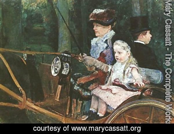 Mary Cassatt - A woman and child in the driving seat, 1881