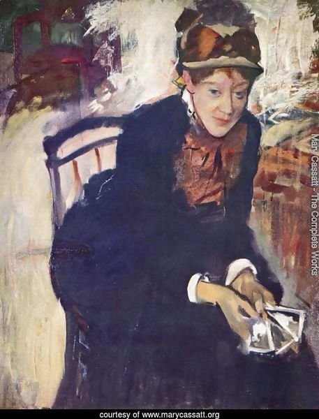 Portrait of Miss Cassatt, holding the cards