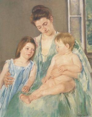 Young Mother And Two Children 1908