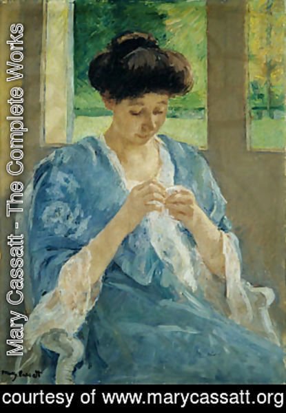 Augusta Sewing Before a Window 1905