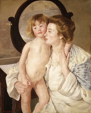 Mary Cassatt - Mother and Child (The Oval Mirror) 1899