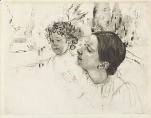 Mary Cassatt - By The Pond 2
