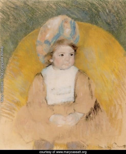 Young Girl Seated in a Yellow Armchair