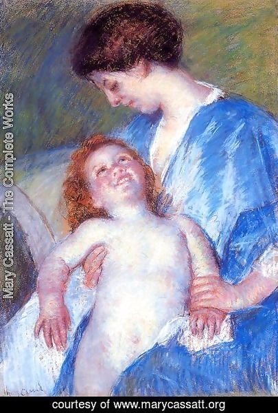 Mary Cassatt - Baby Smiling Up At Her Mother