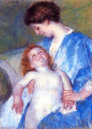 Mary Cassatt - Baby Smiling Up At Her Mother