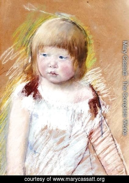 Mary Cassatt - Child With Bangs In A Blue Dress