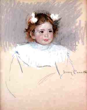 Mary Cassatt - Ellen With Bows In Her Hair  Looking Right