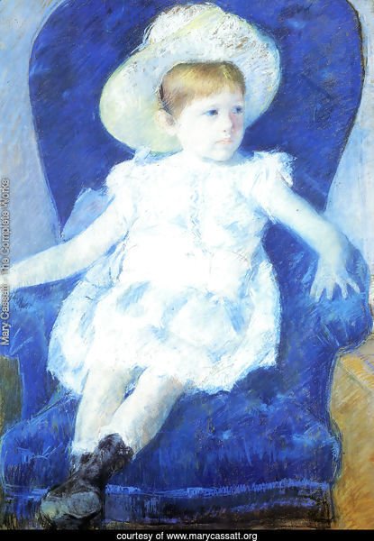 Elsie In A Blue Chair