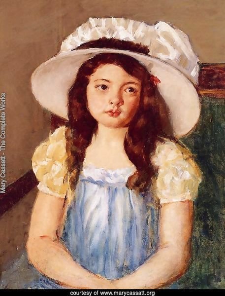Francoise Wearing A Big White Hat