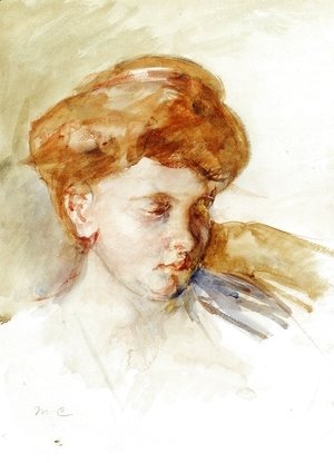 Mary Cassatt - Head Of A Young Woman