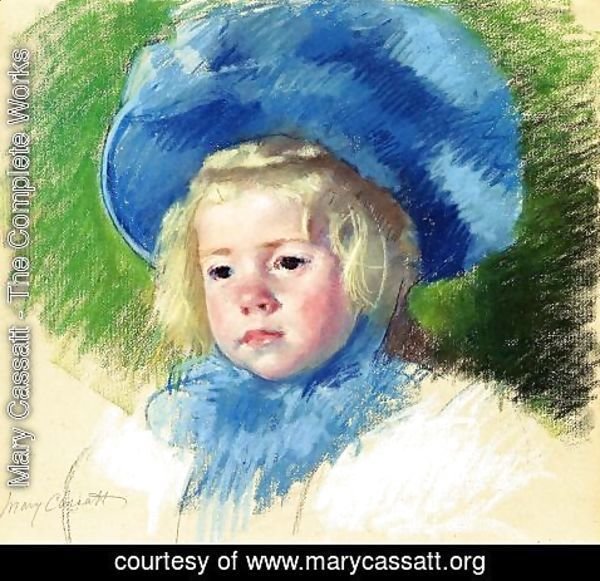 Mary Cassatt - Head Of Simone In A Large Plumes Hat  Looking Left