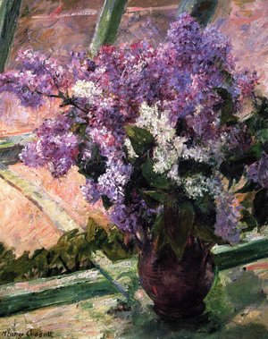 Mary Cassatt - Lilacs In A Window2