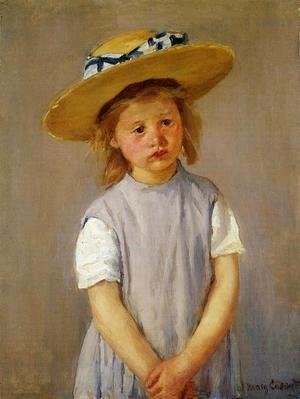 Mary Cassatt - Little Girl In A Big Straw Hat And A Pinnafore