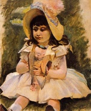 Mary Cassatt - Little Girl With A Japanese Doll