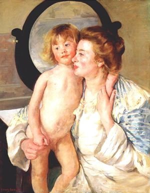Mary Cassatt - Mother And Child Aka The Oval Mirror