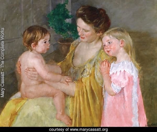 Mother And Two Children