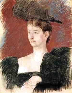 Mary Cassatt - Portrait Of A Young Woman In Green