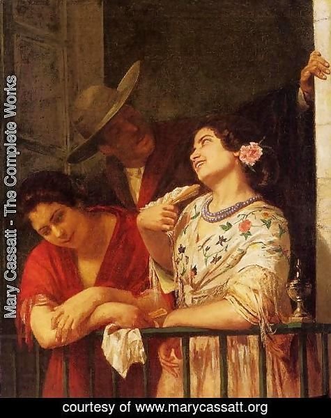 Mary Cassatt - The Flirtation   A Balcony In Seville