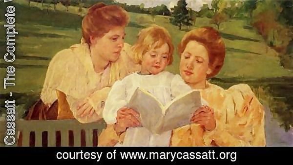 Mary Cassatt - The Garden Reading