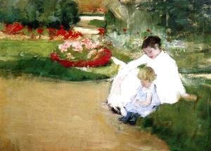 Mary Cassatt - Woman And Child Seated In A Garden