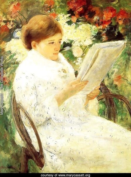 Woman Reading In A Garden