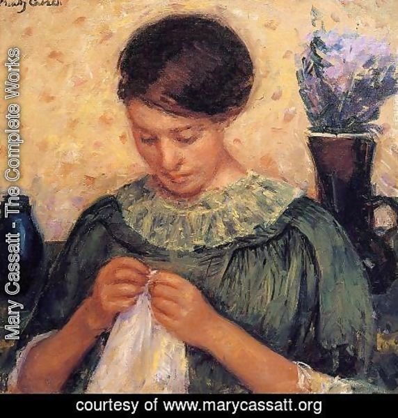 Mary Cassatt - Woman Sewing