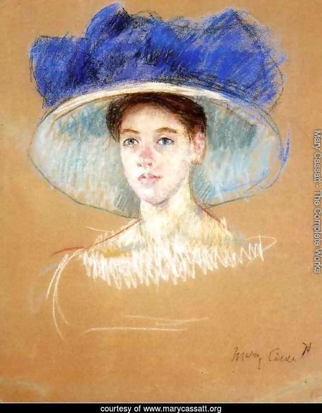 Womans Head With Large Hat