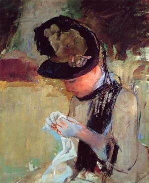Mary Cassatt - Young Woman Sewing In The Garden